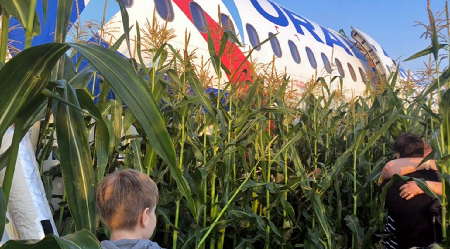 Самолет Москва-Симферополь совершил аварийную посадку в кукурузном поле