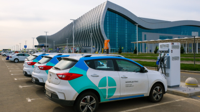 Зарядка электромобилей в аэропорту Симферополь